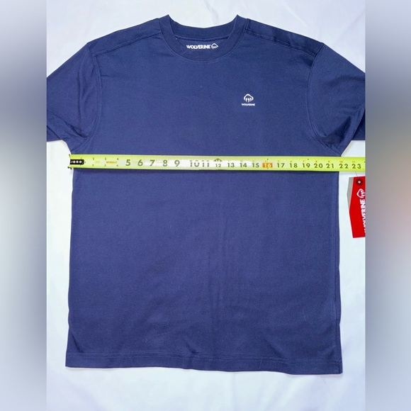 Wolverine NWT Men’s Size M Navy Blue & Yellow Patriotic Skull Short Sleeve Shirt - Picture 3 of 6